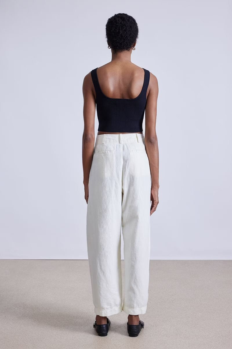 Apiece Apart Bari Crop Trouser Cream