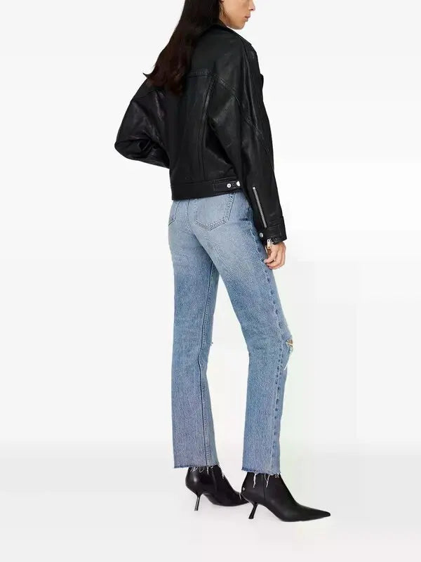 Anine Bing Julie Jacket - Black Leather