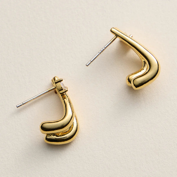 Lilla Haven Gold-Dipped Layered Earrings with CZ