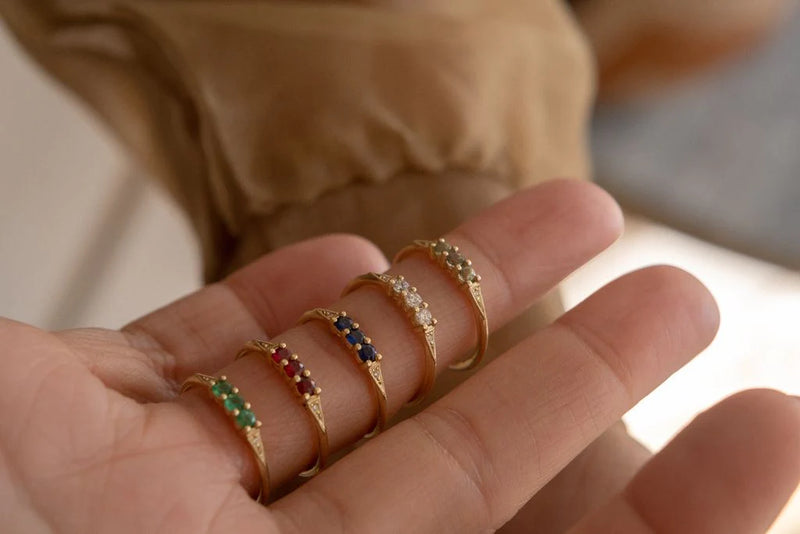 Jennie Kwon Designs 3 Ruby Deco Ring