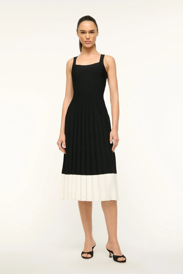 Staud Ellison Dress Black/Ivory