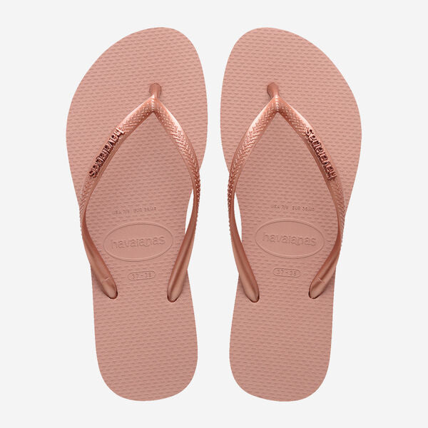 Havaianas Slim Logo Metallic Sandal Crocus