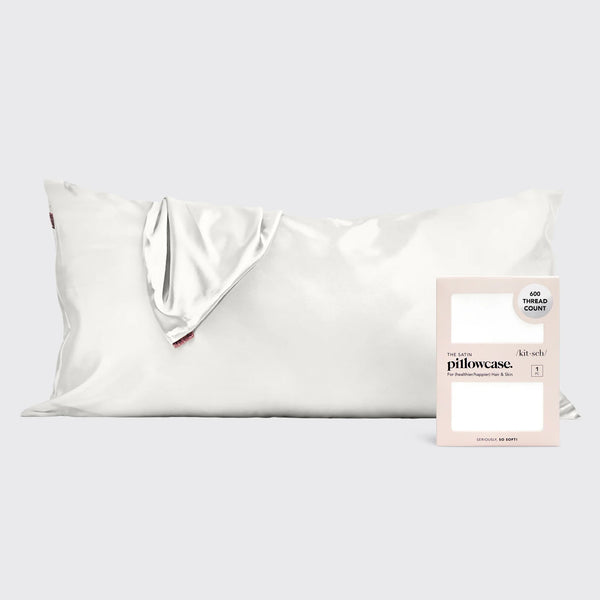 Kit.Sch Satin Pillowcase King - Ivory