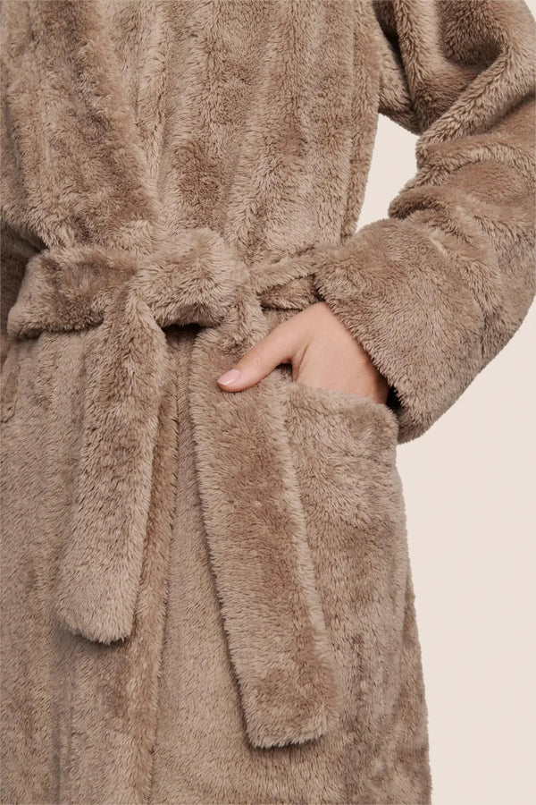 Eberjey Renewplush Long Robe Toffee