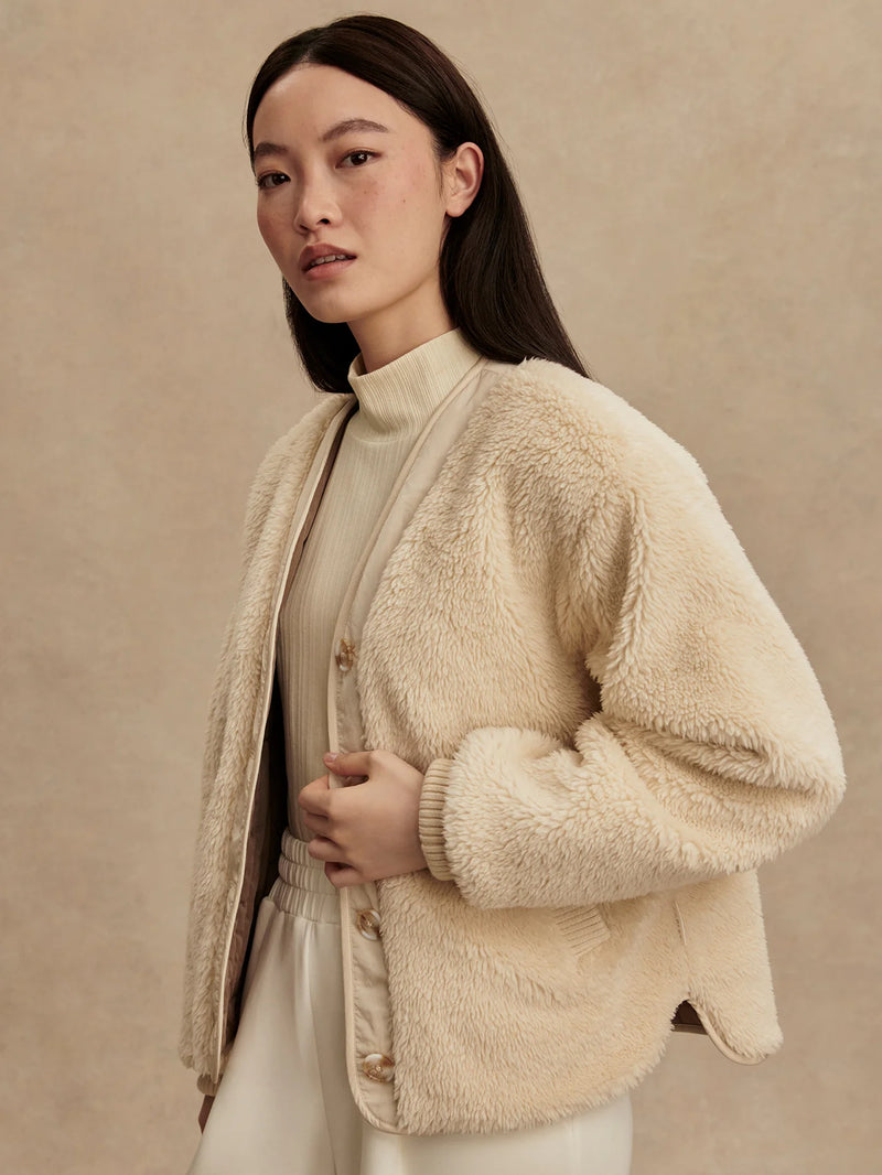 Varley Drew Reversible Jacket - Sandshell / Ash Taupe