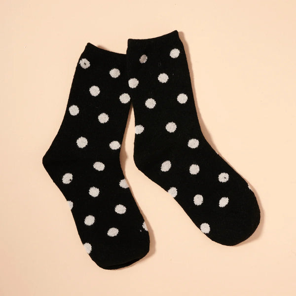 Moral Compass Polka Dotted Mid Calf Socks