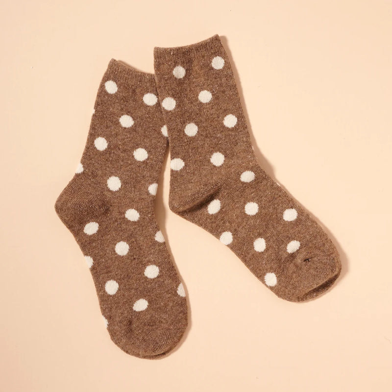 Moral Compass Polka Dotted Mid Calf Socks