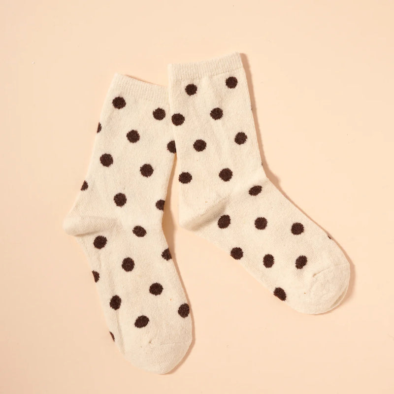 Moral Compass Polka Dotted Mid Calf Socks