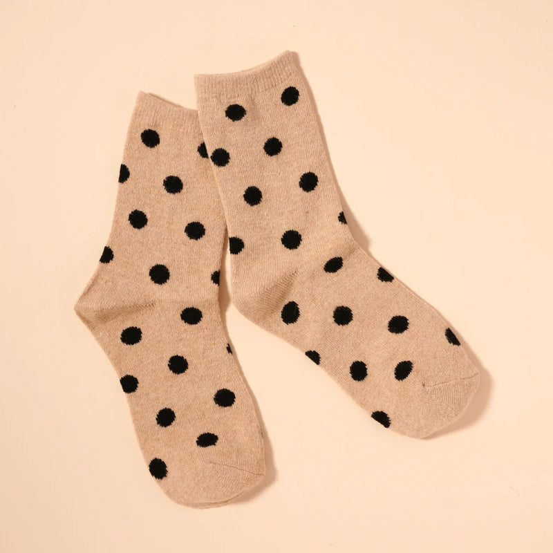 Moral Compass Polka Dotted Mid Calf Socks