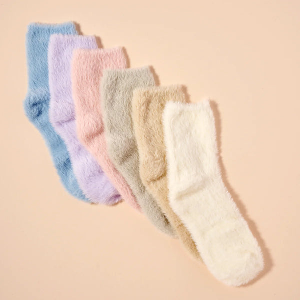 Moral Compass Fuzzy Crew Socks