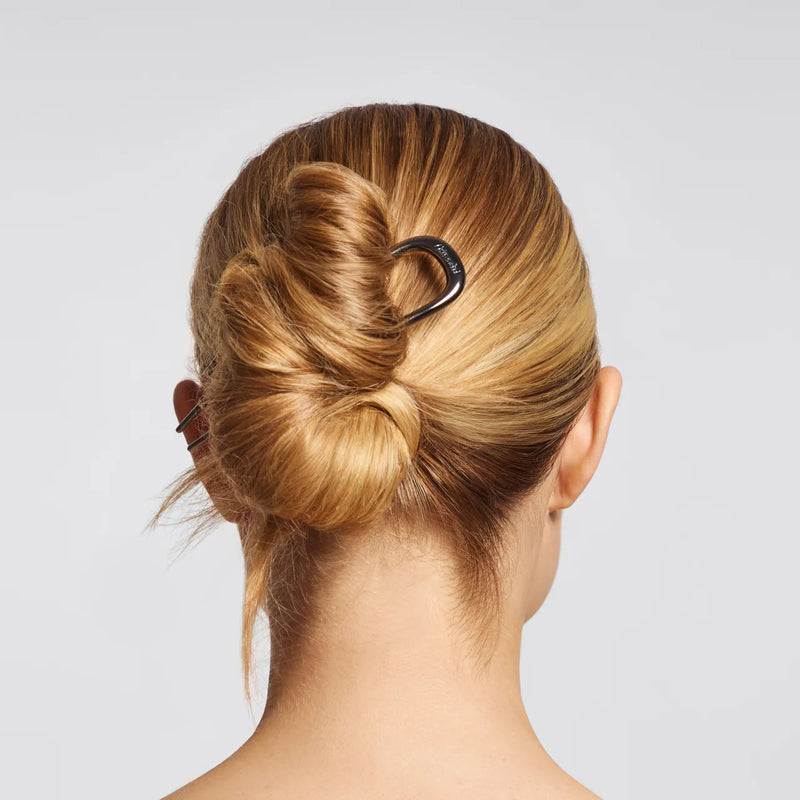 Kit.Sch Metal French Hair Pin - Hematite