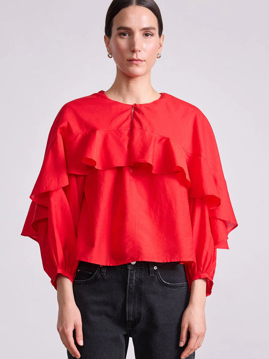 Apiece Apart Hazan Ruffle Top Tigerlily