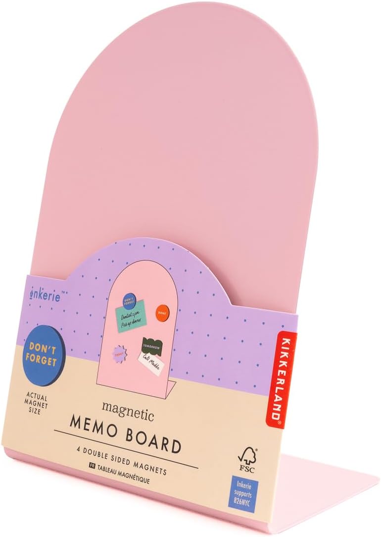 Kikkerland Inkerie Pink Magnetic Memo Boa