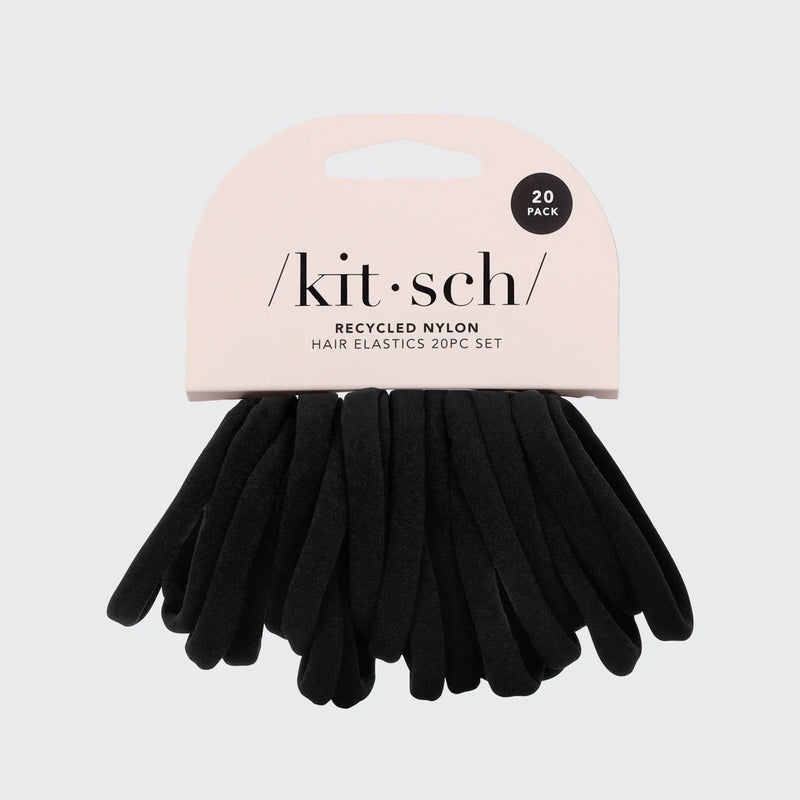 Kit.Sch Recycled Nylon Elastics 20pc Set - Black