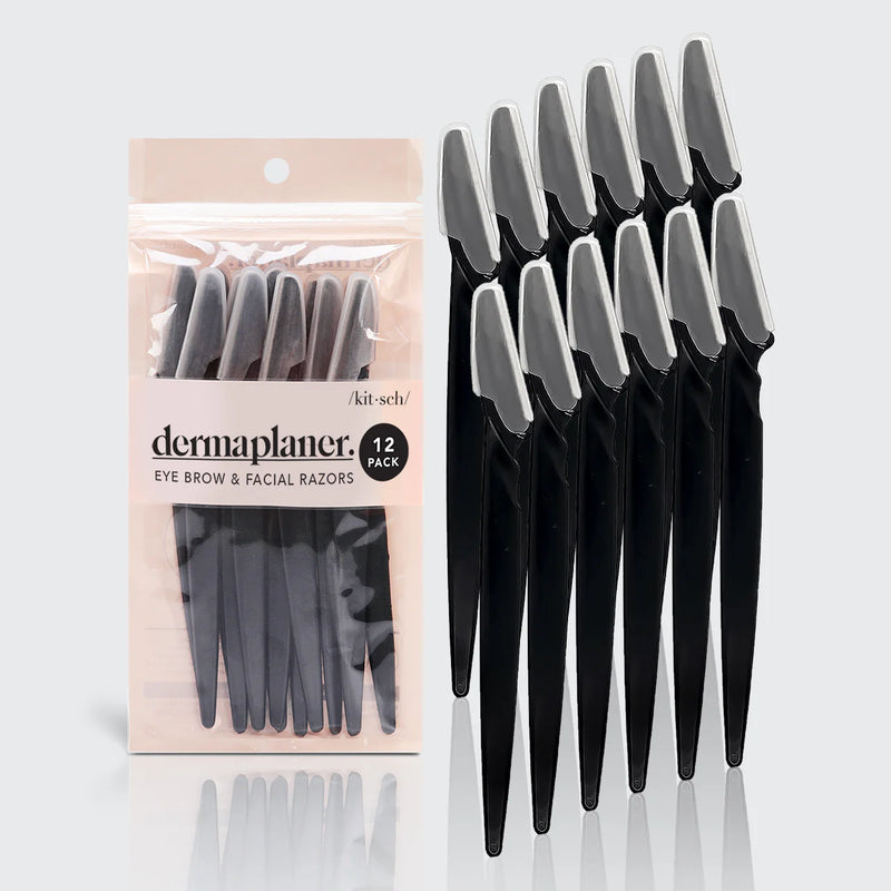 Kit.Sch Recycled Plastic Dermaplaner 12pc Set - Black