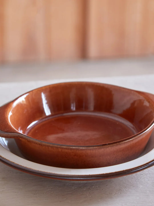 Costa Nova Round Gratin Poterie without Cocotte Lid - Caramel