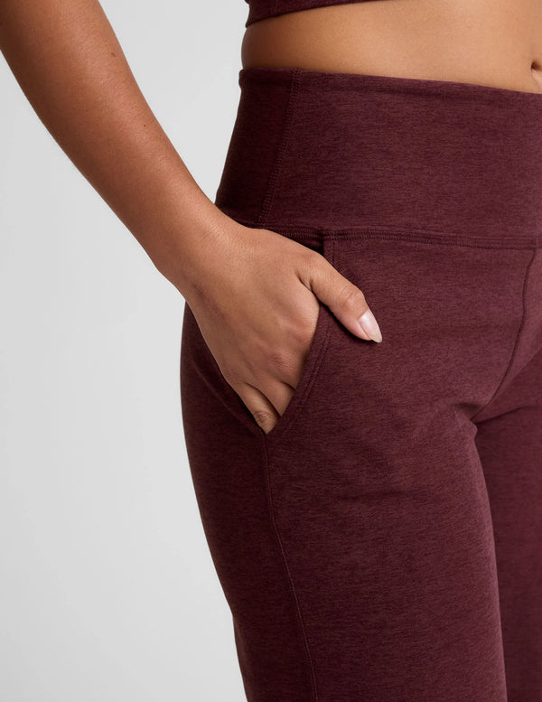 Beyond Yoga Spacedye Laid Back Wide Leg Pant Midnight Burgundy Heather