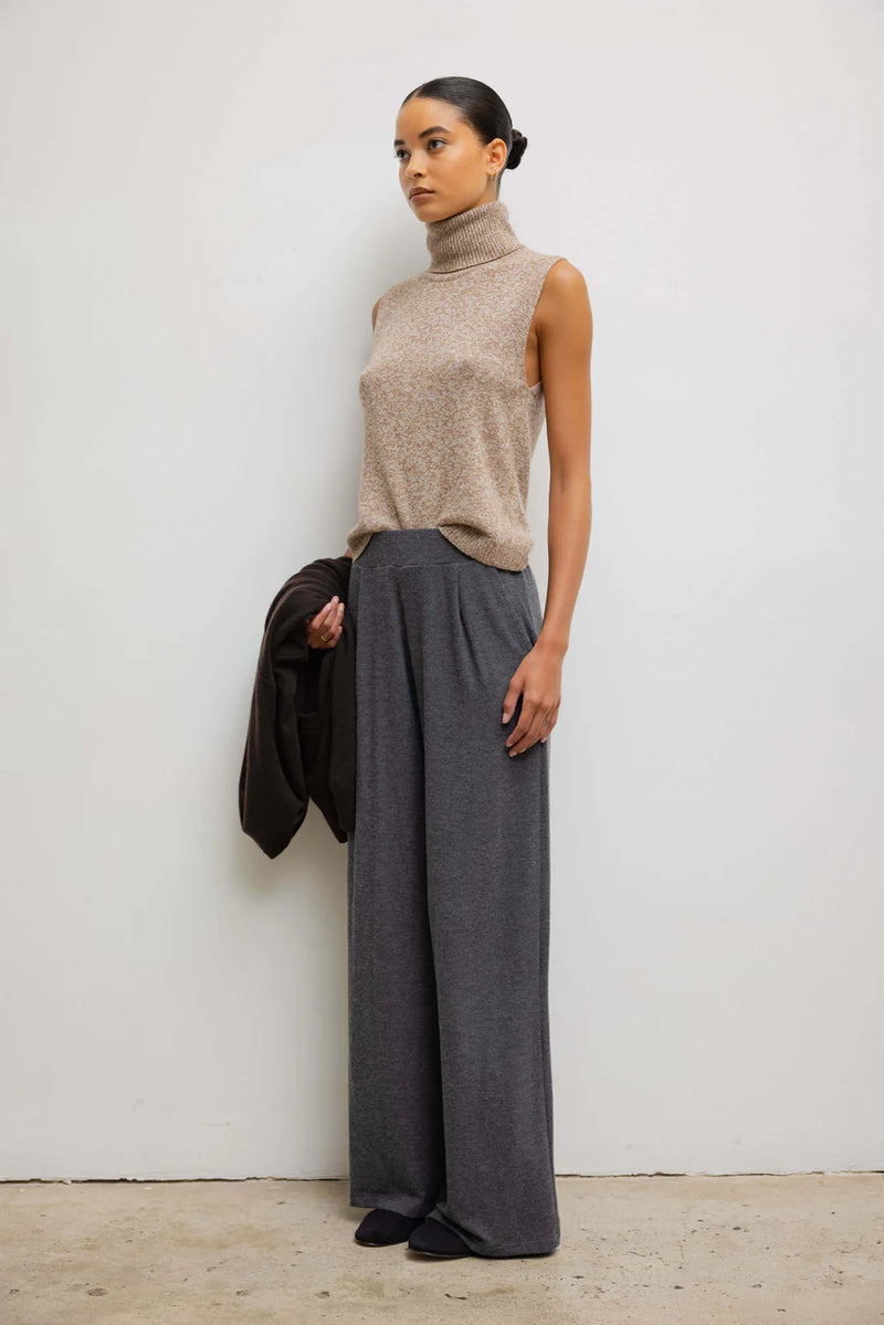 Leset Zoe Sleeveless Turtleneck Oatmeal