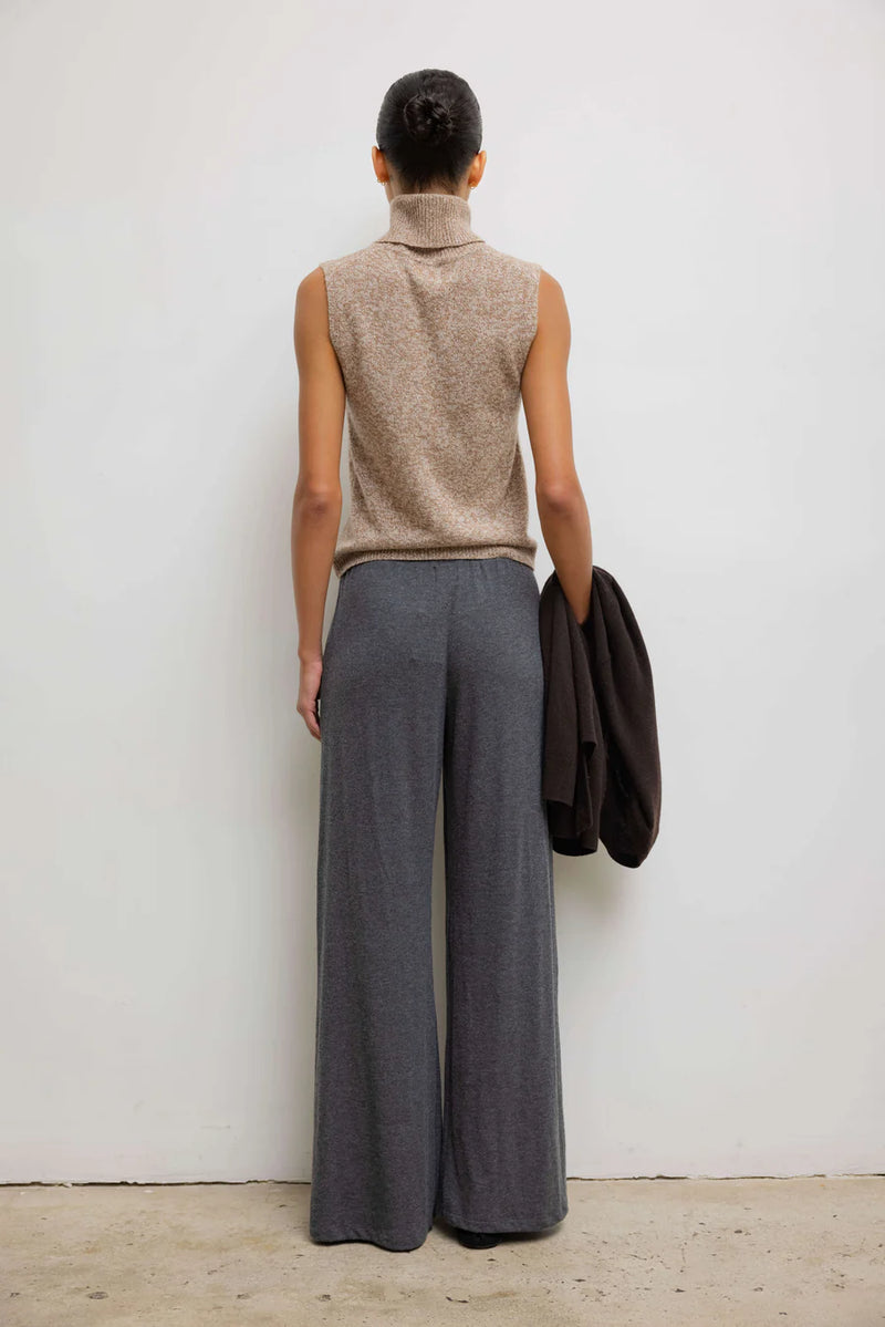 Leset Zoe Sleeveless Turtleneck Oatmeal