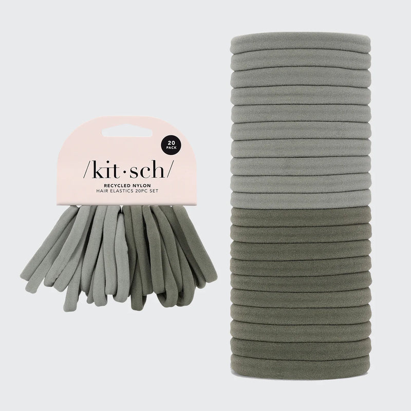 Kit.Sch Recycled Nylon Elastics 20pc Set - Eucalyptus