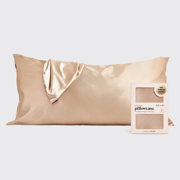 Kit.Sch Satin King Pillowcase - Champagne