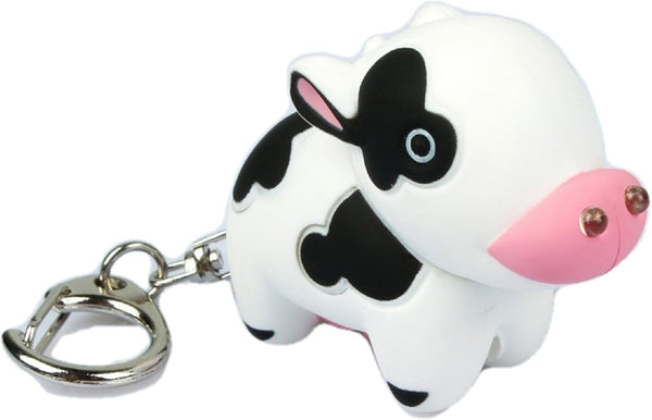 Kikkerland Cow Led Keychain Carded/Cdu