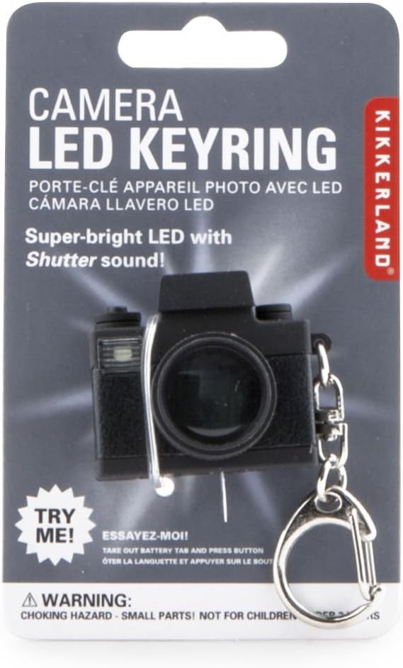 Kikkerland Camera Led Keychain Carded/Cdu