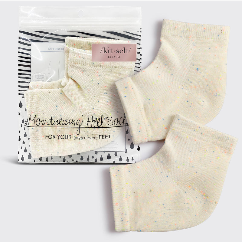 Kit.Sch Moisturizing Heel Socks - Rainbow Speckle