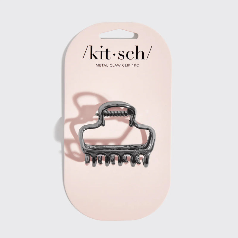 Kit.Sch Metal Medium Open Shape Cloud Claw Clip - Hematite