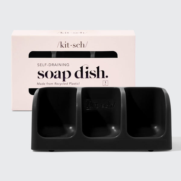 Kit.Sch Self-Draining Soap Dish - Black