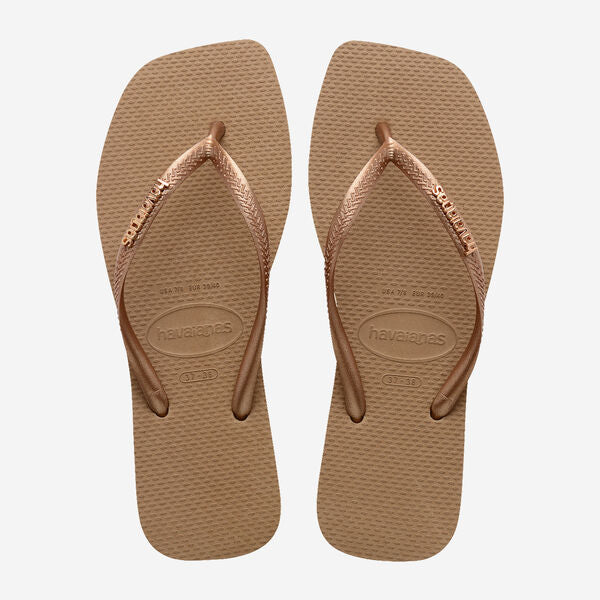 Havaianas Slim Square Logo Metallic Sandal