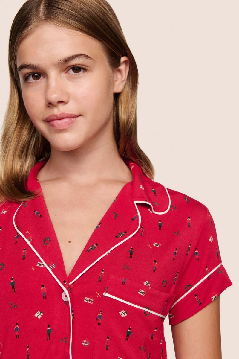 Eberjey Gisele Printed Shortie Pj Nutcracker Holly