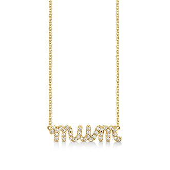 Sydney Evan "Mum" Script Necklace ,Mum Script Necklace