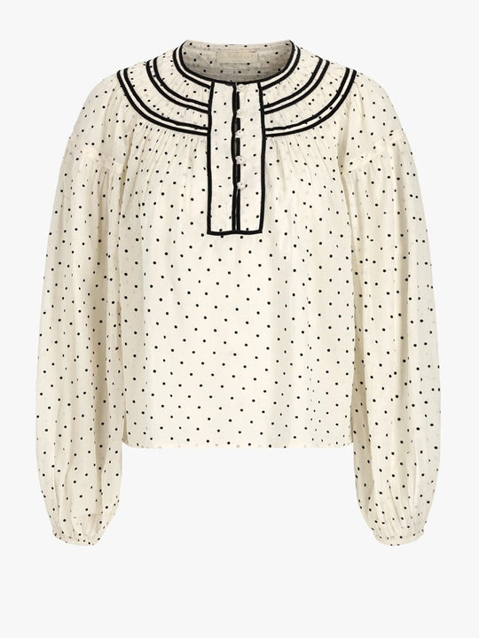 Ulla Johnson Klara Long-Sleeve Cotton Blouse - Blanc