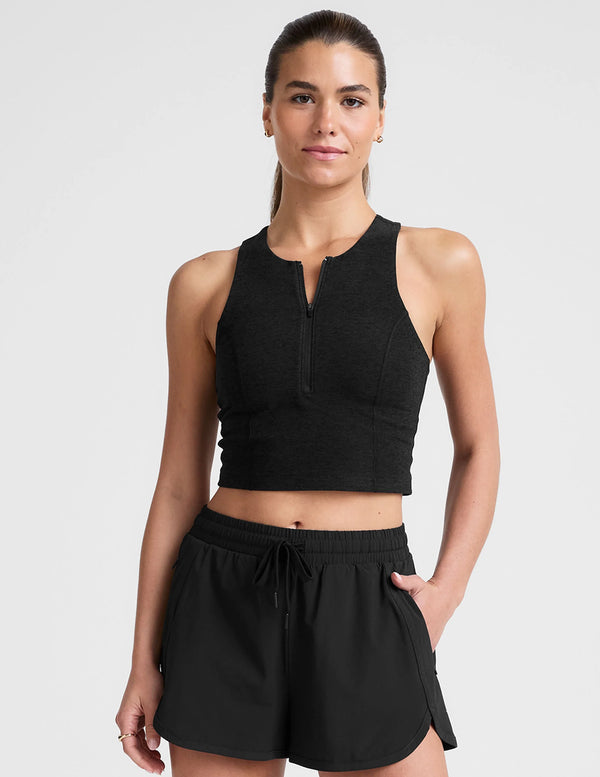 Beyond Yoga Spacedye Move Up Cropped Tank Darkest Night