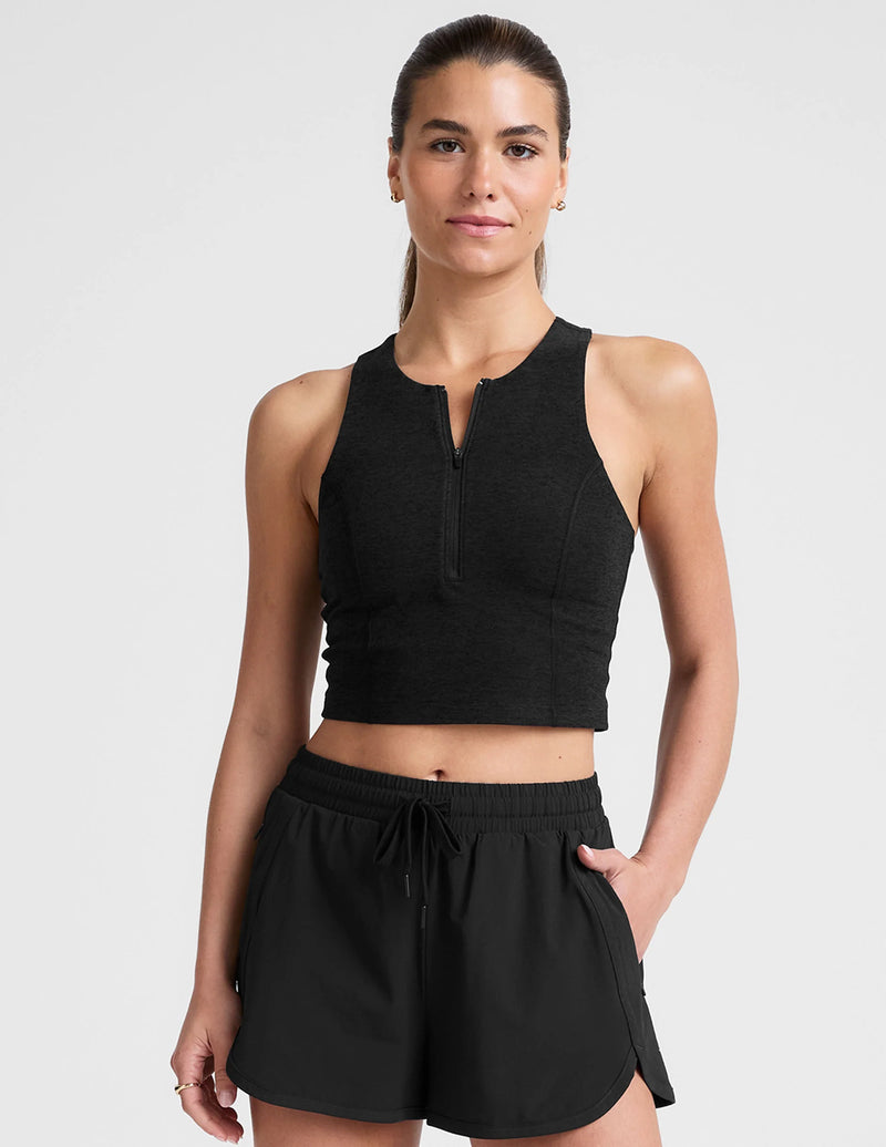 Beyond Yoga Spacedye Move Up Cropped Tank Darkest Night