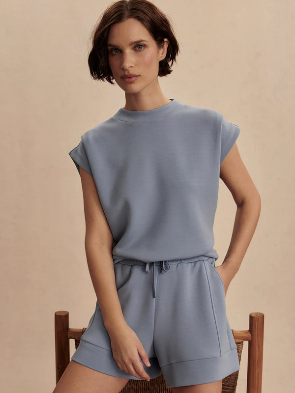 Varley Otis Sleeveless Sweat - Rain Blue