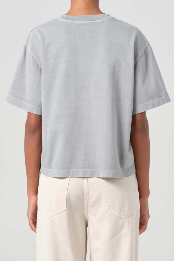 Agolde Sulma Drop Shoulder Tee In Foam