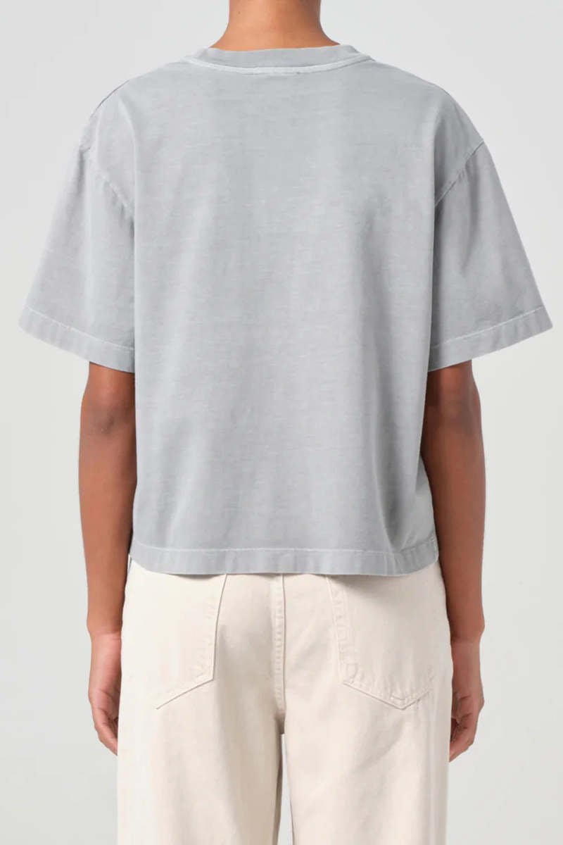 Agolde Sulma Drop Shoulder Tee In Foam