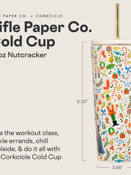 Corkcicle Cold Cup - 24oz Rifle Paper - Nutcracker