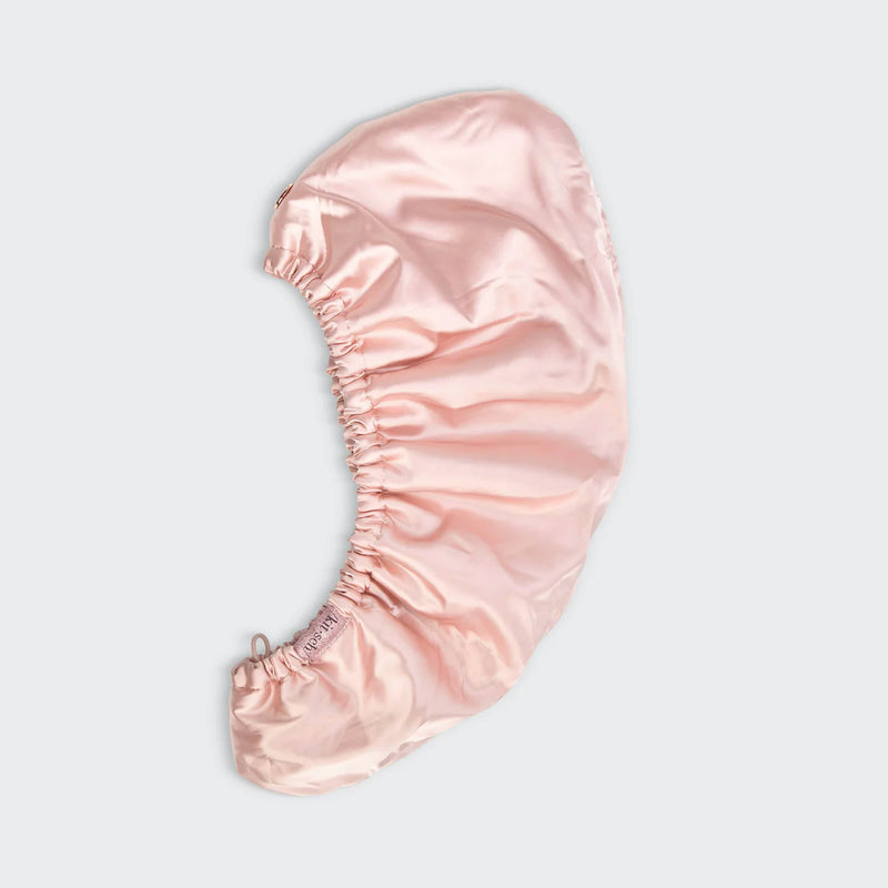 Kit.Sch Satin-Wrapped Hair Towel Turban - Blush