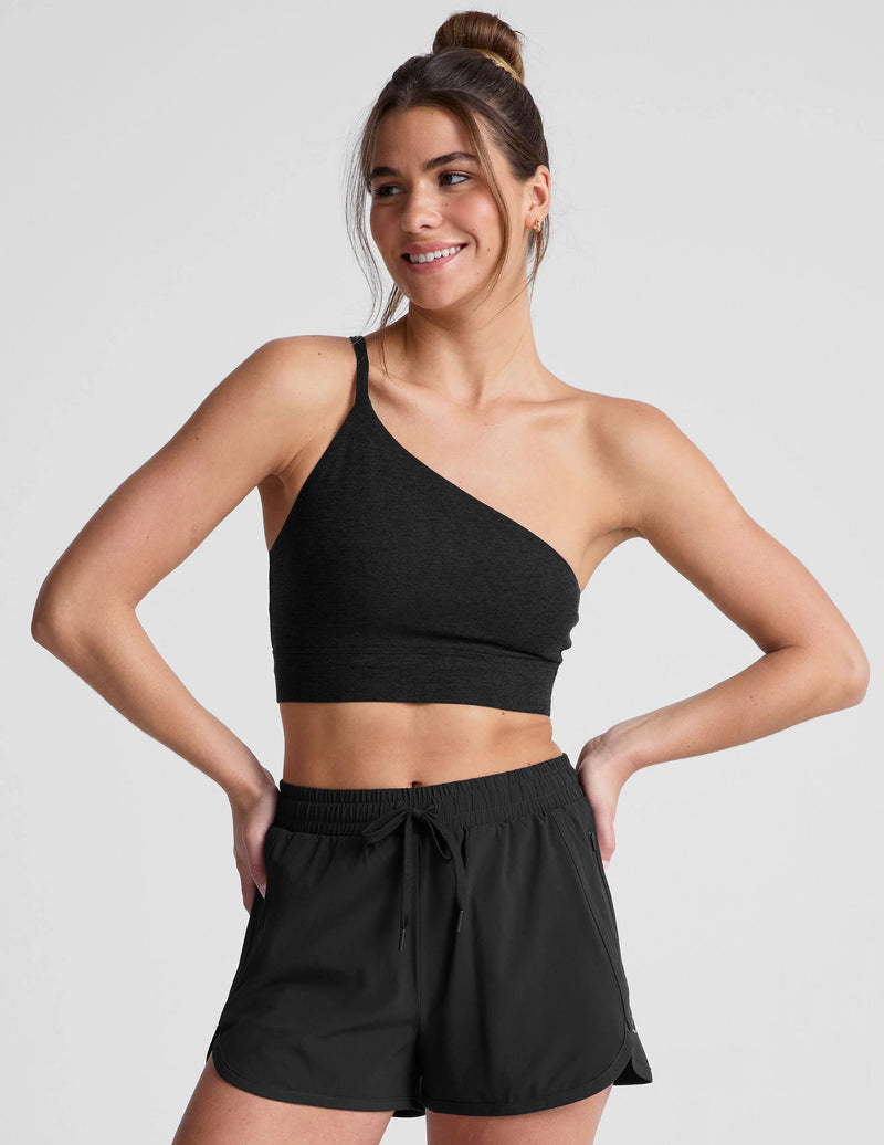 Beyond Yoga Spacedye One Shoulder Long Line Bra Darkest Night