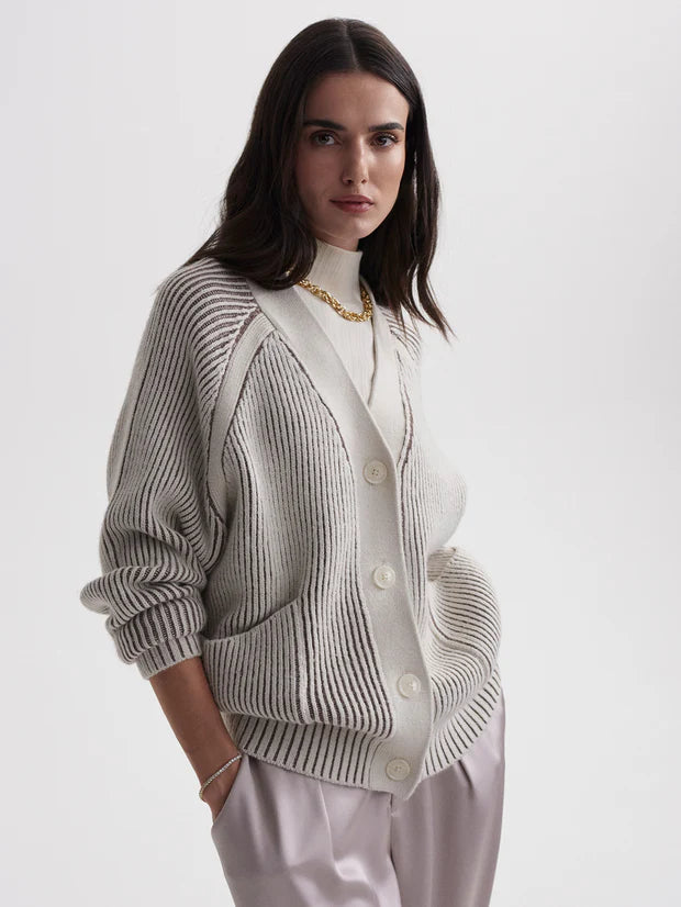 Varley Jude Plated Cardigan - Birch