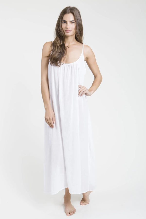 9 Seed tulum core cotton low back maxi-white