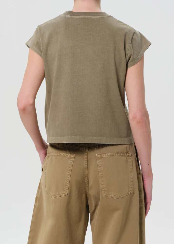 Agolde Bryce Cap Sleeve Tee Cholla