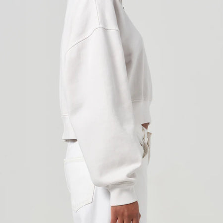 Agolde Bethan Quarter Zip Sweatshirt Wired
