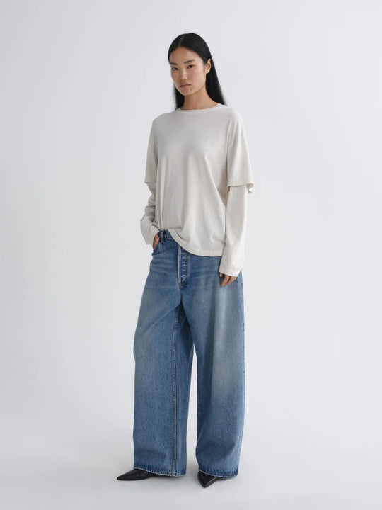 Agolde Lois Tee - Bone
