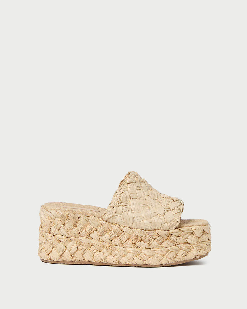 Loeffler Randall Aaron Platform Raffia Mule