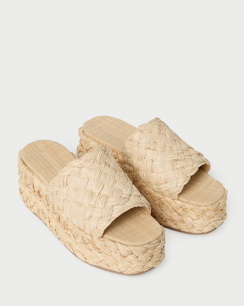 Loeffler Randall Aaron Platform Raffia Mule