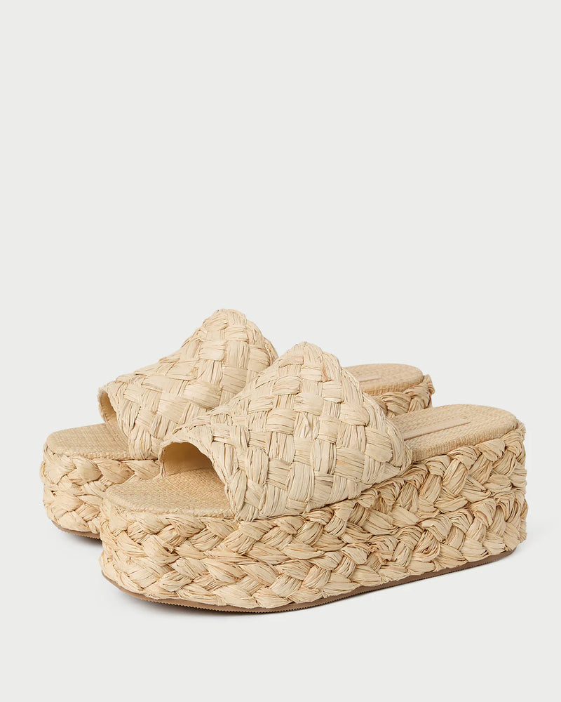 Loeffler Randall Aaron Platform Raffia Mule